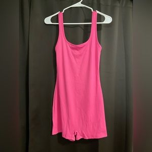 Tank Romper Jumpsuit in Pink